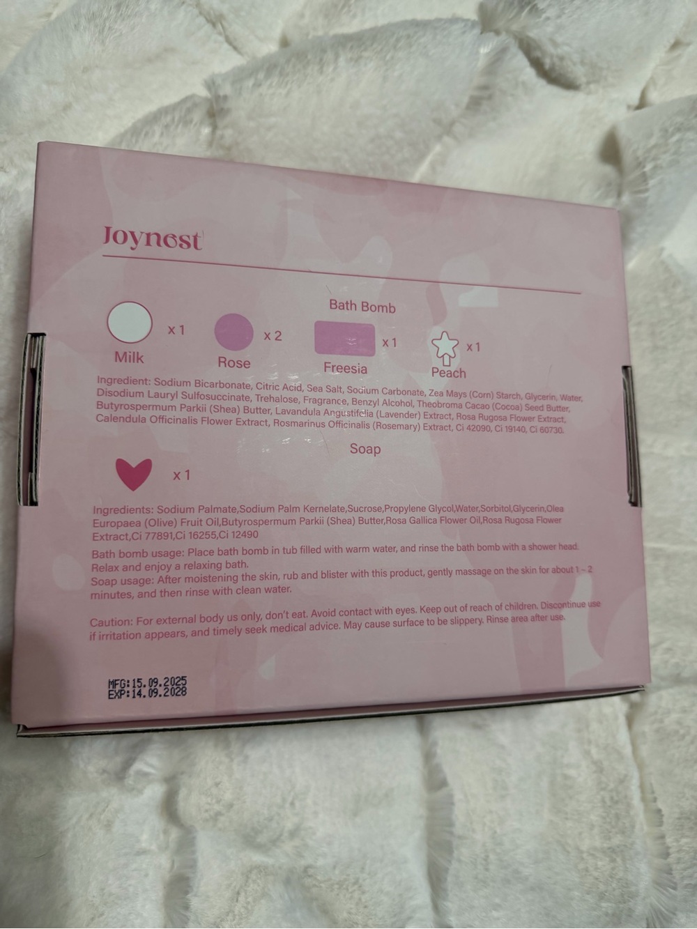 Pink Bath Bomb Gift Set — Relaxing Floral Soak 7pc. - Picture 6 of 6